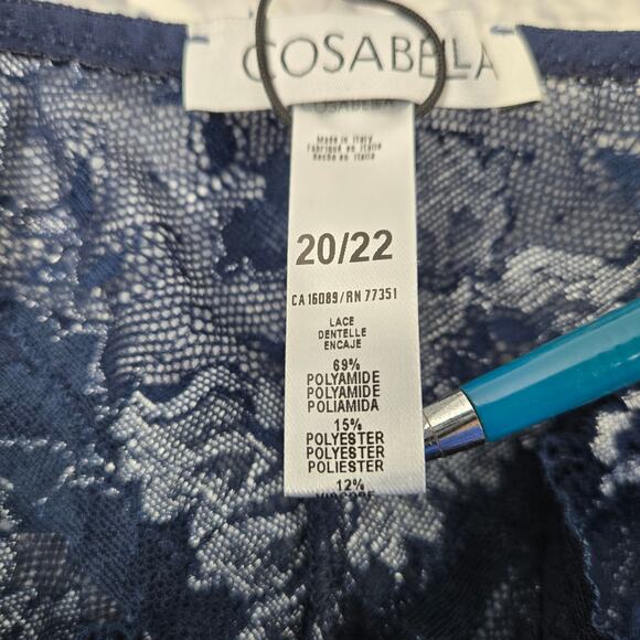 NWT Cosabella Savona Extended Hot Pant Nocturnal Blue size 20/22 2X Italy - Picture 5 of 12